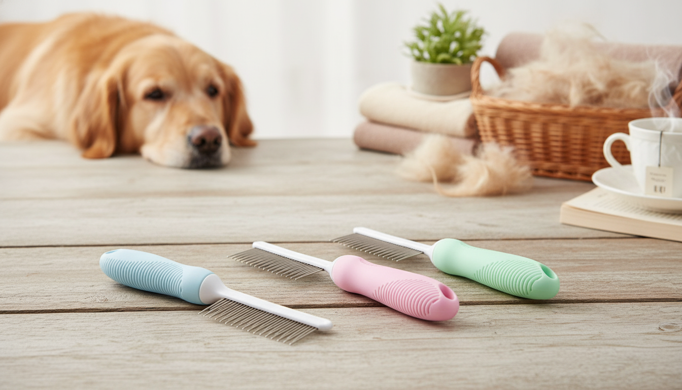 Dual-Length Stainless Steel Pet Comb: Detangle & Finish