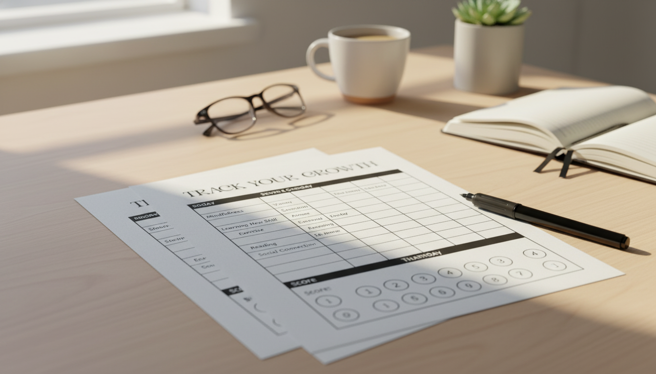Track Personal Growth Weekly: Printable Checklist & Scorecard